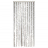 Vidaxx rideau anti-mouches 90x220 cm chenille gris clair et blanc