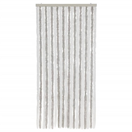 Vidaxx rideau anti-mouches 90x220 cm chenille gris clair et blanc