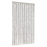 Vidaxx rideau anti-mouches 100x230 cm chenille gris clair et blanc