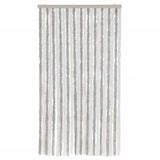 Vidaxx rideau anti-mouches 100x230 cm chenille gris clair et blanc