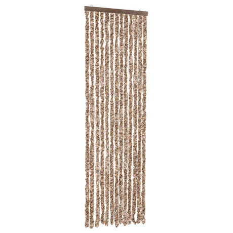 Vidaxx rideau anti-mouches 56x185 cm chenille beige et marron foncé