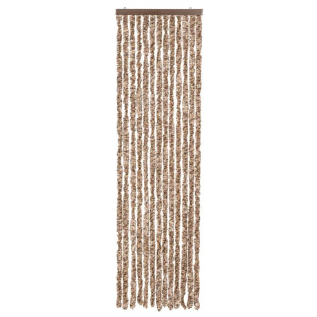 Vidaxx rideau anti-mouches 56x185 cm chenille beige et marron foncé