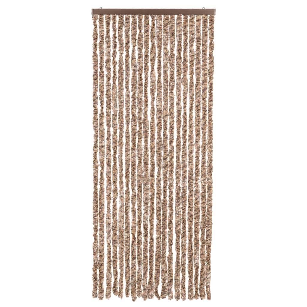 Vidaxx rideau anti-mouches 56x200 cm chenille beige et marron foncé