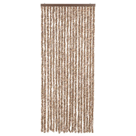 Vidaxx rideau anti-mouches 56x200 cm chenille beige et marron foncé