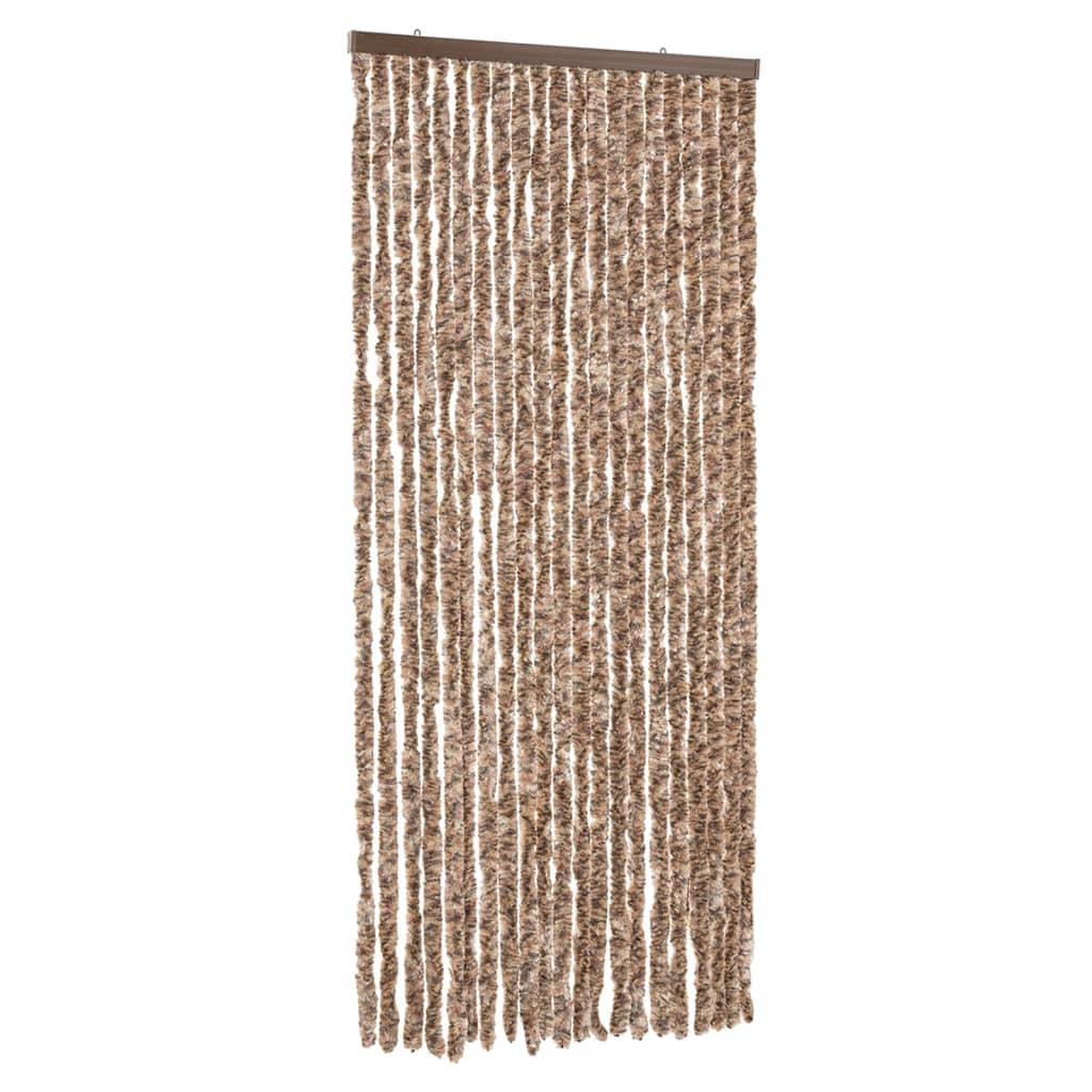 Vidaxx rideau anti-mouches 90x200 cm chenille beige et marron foncé