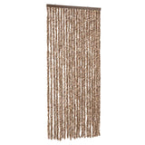 Vidaxx rideau anti-mouches 90x200 cm chenille beige et marron foncé