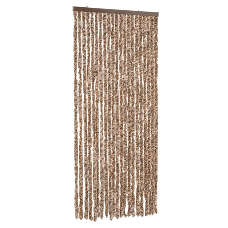 Vidaxx rideau anti-mouches 90x200 cm chenille beige et marron foncé