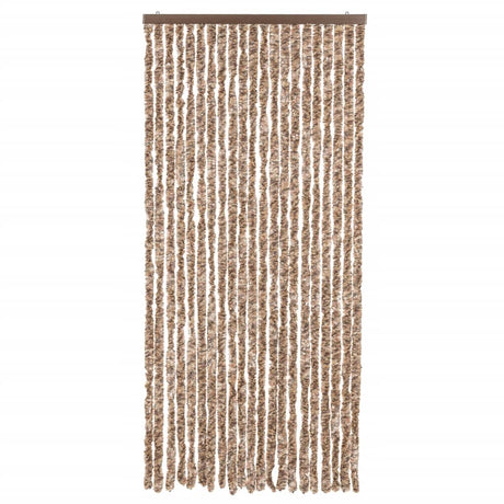 Vidaxx rideau anti-mouches 90x200 cm chenille beige et marron foncé