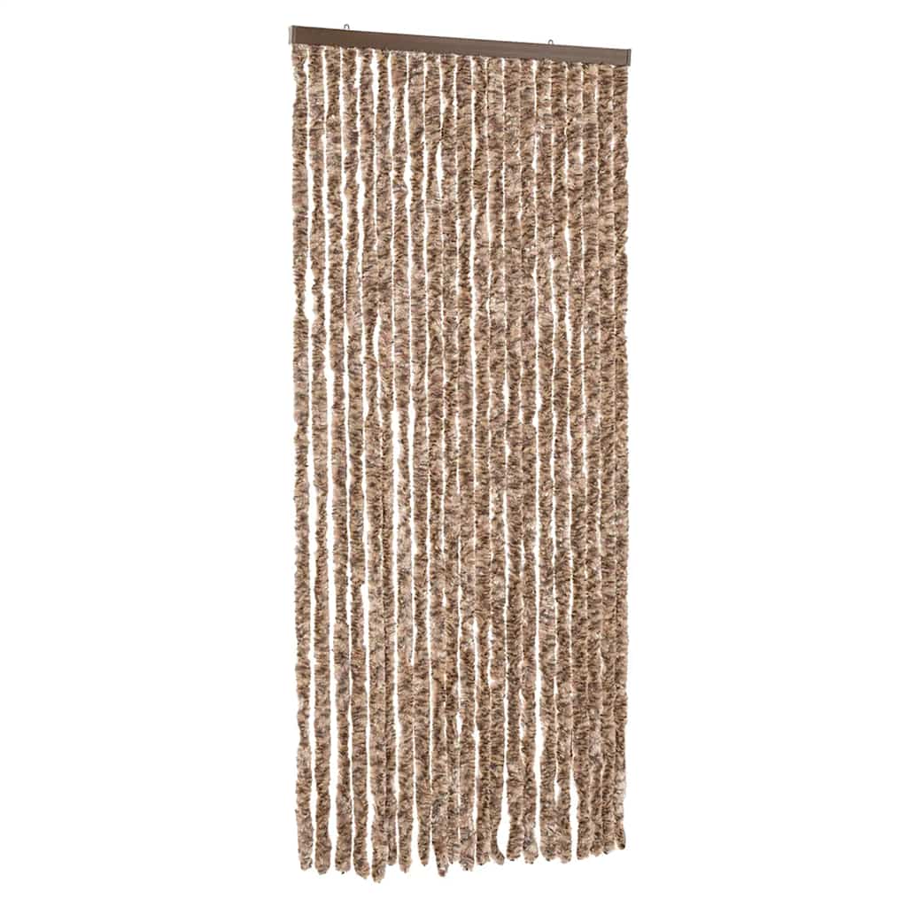 Vidaxx rideau anti-mouches 90x220 cm chenille beige et marron foncé