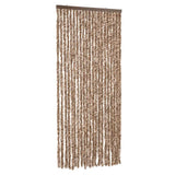 Vidaxx rideau anti-mouches 90x220 cm chenille beige et marron foncé