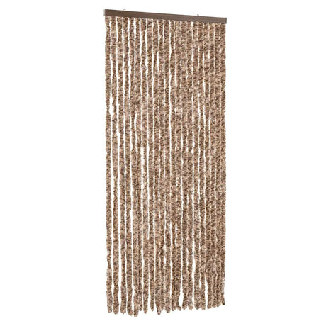 Vidaxx rideau anti-mouches 90x220 cm chenille beige et marron foncé