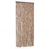 Vidaxl Fly Curtain 90x220 cm CHENILLE BEIGE ET BRON DARK