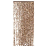 Vidaxl Fly Curtain 90x220 cm Chenille beige e marrone scuro