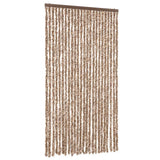 Vidaxx rideau anti-mouches 100x200 cm chenille beige et marron foncé