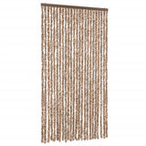 Vidaxx rideau anti-mouches 100x220 cm chenille beige et marron foncé