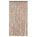 Vidaxx rideau anti-mouches 100x220 cm chenille beige et marron foncé