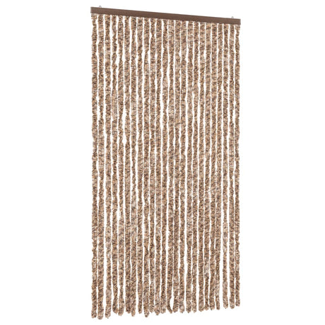 Vidaxx rideau anti-mouches 100x230 cm chenille beige et marron foncé