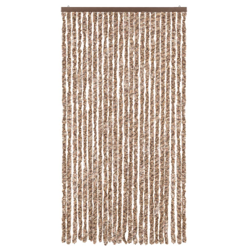 Vidaxx rideau anti-mouches 100x230 cm chenille beige et marron foncé