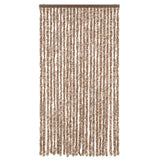 Vidaxx rideau anti-mouches 100x230 cm chenille beige et marron foncé