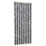 Vidaxl Fly Curtain 56x185 cm Chenille Gray and Black