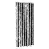 Vidaxx rideau anti-mouches 90x200 cm chenille gris et noir