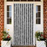 Vidaxx rideau anti-mouches 90x200 cm chenille gris et noir
