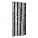 Vidaxl Fly Curtain 90x220 cm Chenille Grey and Black