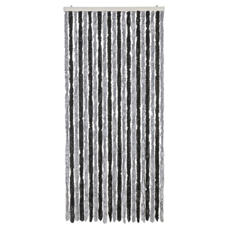 Vidaxx rideau anti-mouches 90x220 cm chenille gris et noir