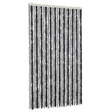 Vidaxx rideau anti-mouches 100x200 cm chenille gris et noir