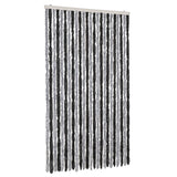 Vidaxx rideau anti-mouches 100x220 cm chenille gris et noir