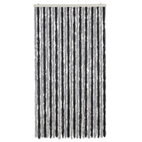 Vidaxx rideau anti-mouches 100x220 cm chenille gris et noir
