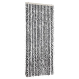 Vidaxx rideau anti-mouches 56x185 cm chenille gris et noir et blanc