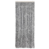 Vidaxx rideau anti-mouches 56x185 cm chenille gris et noir et blanc