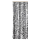 Vidaxl Fly Curtain 56x185 cm Chenille Grey and Black and White