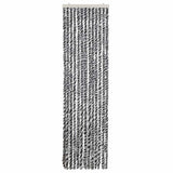 Vidaxx rideau anti-mouches 56x200 cm chenille gris et noir et blanc