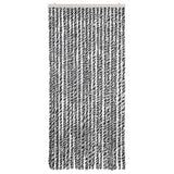 Vidaxx rideau anti-mouches 90x200 cm chenille gris et noir et blanc