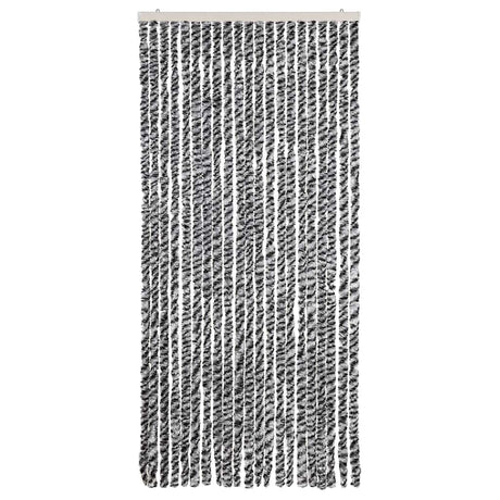 Vidaxx rideau anti-mouches 90x200 cm chenille gris et noir et blanc