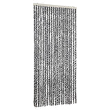 Vidaxx rideau anti-mouches 90x220 cm chenille gris et noir et blanc