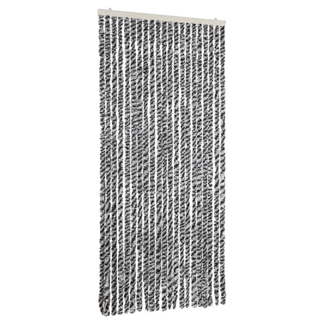 Vidaxx rideau anti-mouches 90x220 cm chenille gris et noir et blanc