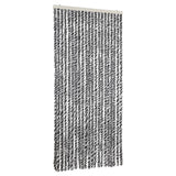 Vidaxl Fly curtain 90x220 cm Chenille Gray and Black and White