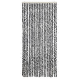 Vidaxx rideau anti-mouches 90x220 cm chenille gris et noir et blanc