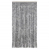 Vidaxx rideau anti-mouches 100x200 cm chenille gris et noir et blanc