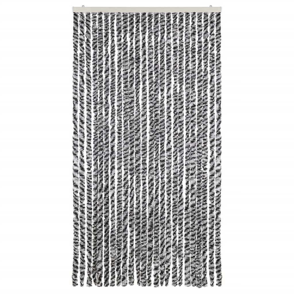 Vidaxl Fly Curtain 100x200 cm CHENILLE GREN ET NOIR ET BLANC