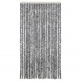 Vidaxl Fly curtain 100x200 cm Chenille Gray and Black and White