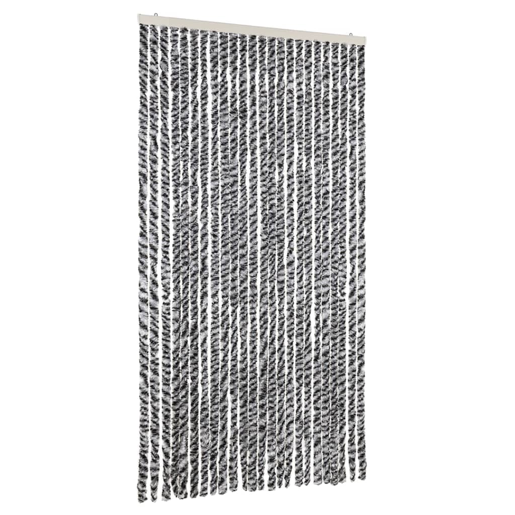 Vidaxl Fly Curtain 100x220 cm CHENILLE GREN ET NOIR ET BLANC