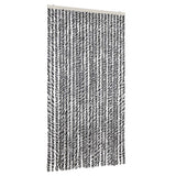 Vidaxx rideau anti-mouches 100x220 cm chenille gris et noir et blanc