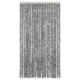 Vidaxx rideau anti-mouches 100x220 cm chenille gris et noir et blanc