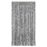 Vidaxx rideau anti-mouches 100x230 cm chenille gris et noir et blanc