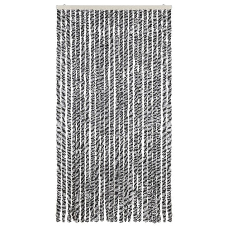 Vidaxx rideau anti-mouches 100x230 cm chenille gris et noir et blanc