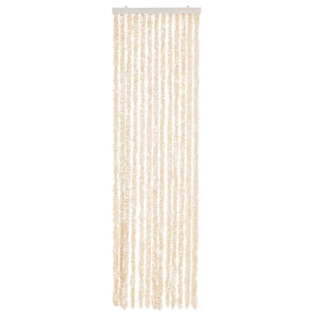 Vidaxx rideau anti-mouches 56x200 cm chenille beige et blanc